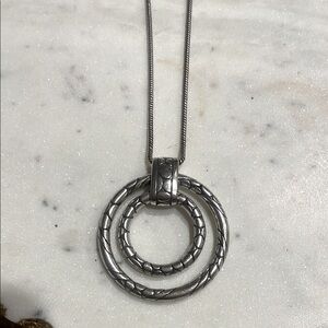 Brighton Pebble Rings Round Necklace